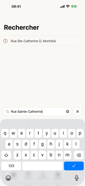 Recherche d’une adresse montréalaise